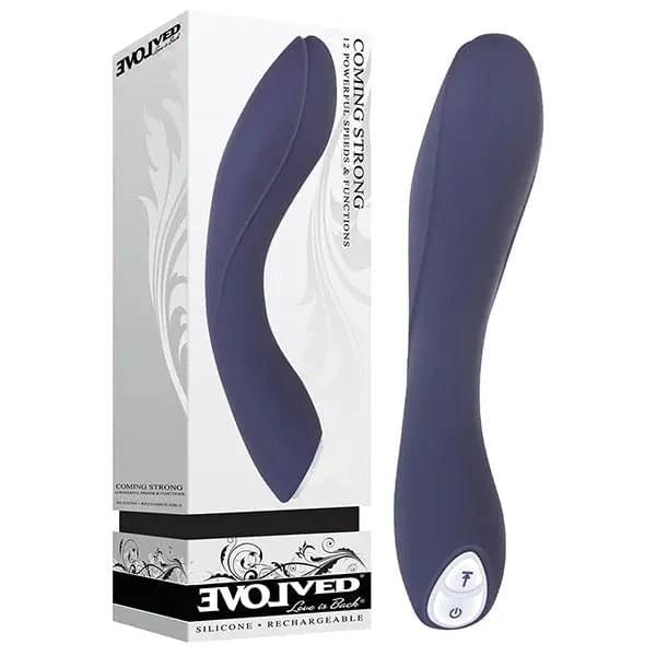 Evolved Coming Strong - Navy  119 cm (7.5'') USB Rechargeable Vibrator Evolved Discreet Intimate Essentials.