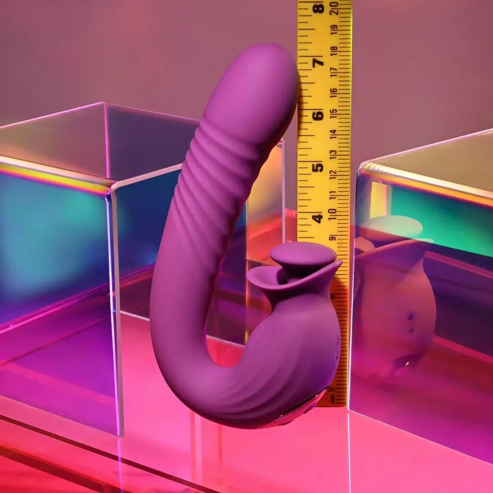 Evolved DEEP ECSTASY -  16.5 cm USB Rechargeable Thrusting and Tapping Vibrator Evolved Discreet Intimate Essentials.
