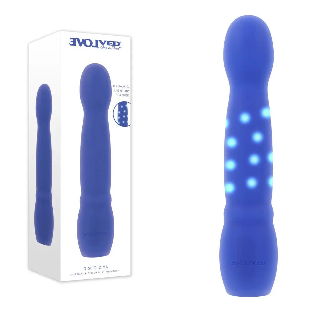 Shop affordable quality Evolved DISCO DIVA - 20.9 cm USB Rechargeable Light Up Vibrator - Discreet Intimate Essentials - VIBRATORS - Evolved