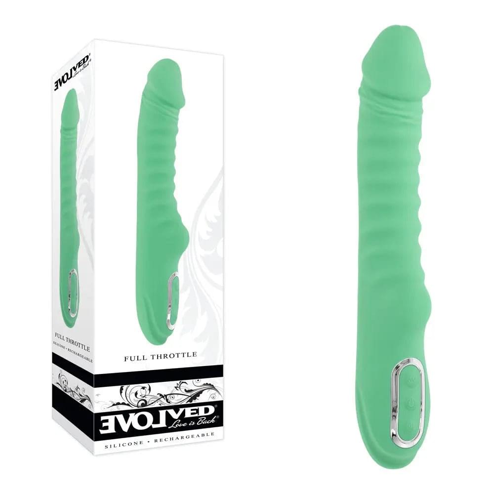 Evolved FULL THROTTLE - Mint  24.1 cm USB Rechargeable Vibrator Evolved Discreet Intimate Essentials.