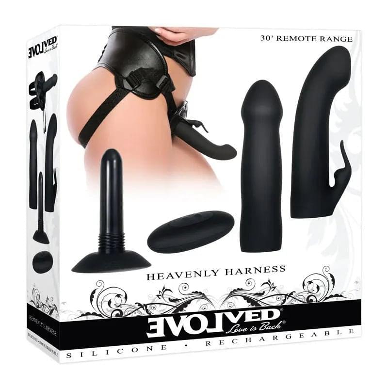 Evolved HEAVENLY HARNESS -  USB Rechargeable Strap-On Kit Evolved Discreet Intimate Essentials.