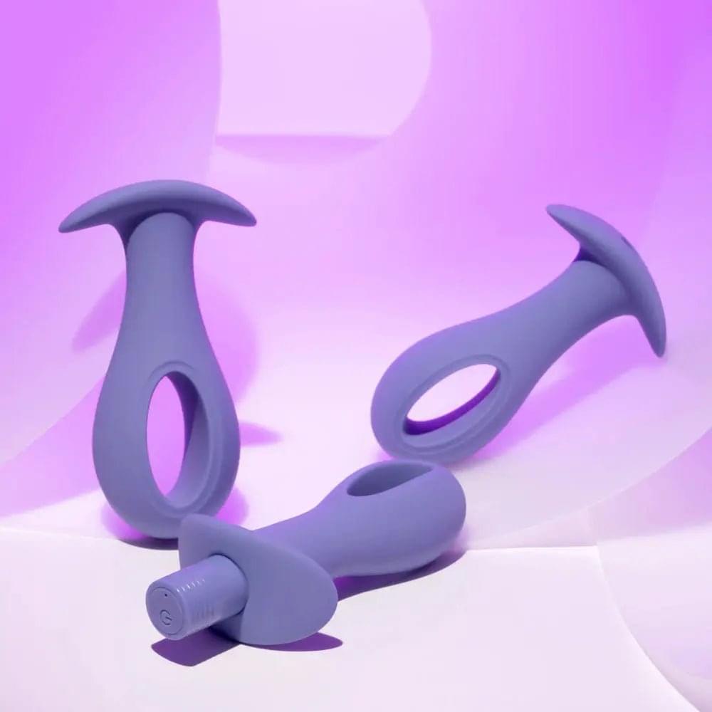 Evolved HOLE PUNCH PLUG SET -  Butt Plugs with Interchangeable Bullet - Set of 3 Sizes Evolved Discreet Intimate Essentials.