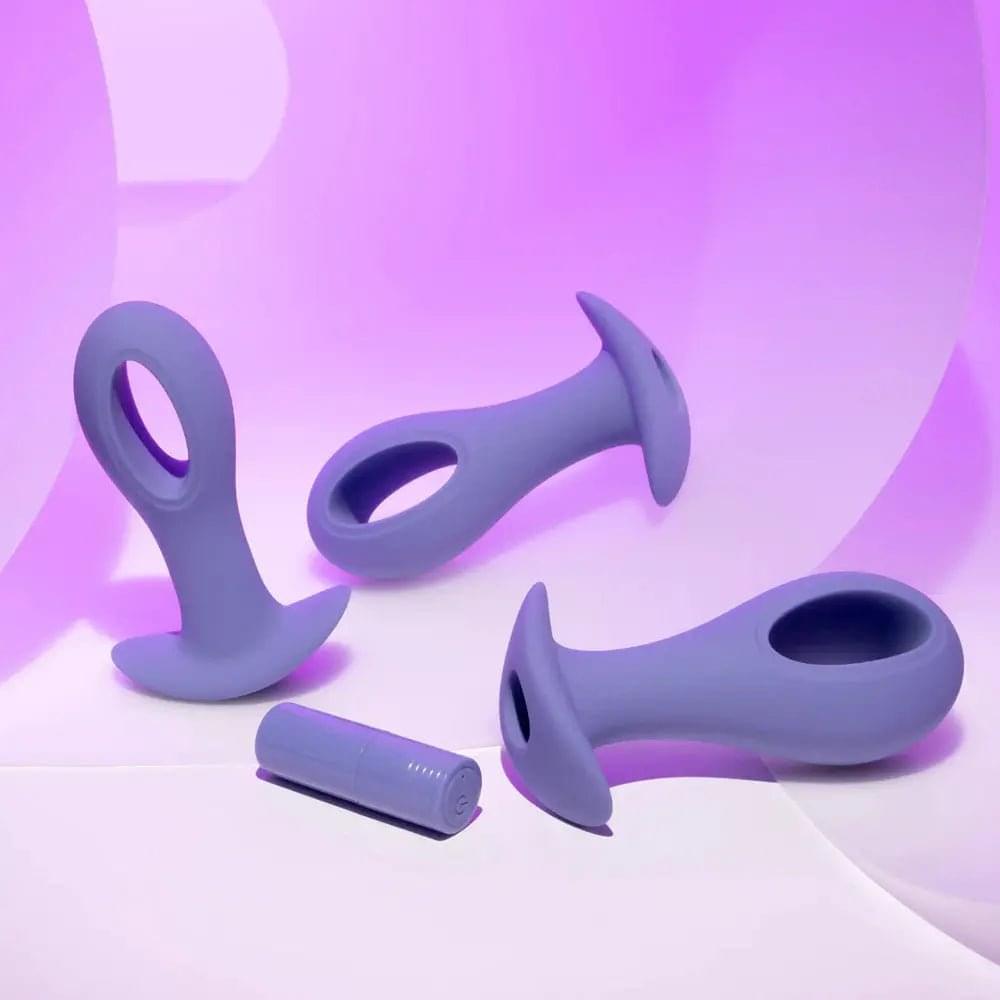 Evolved HOLE PUNCH PLUG SET -  Butt Plugs with Interchangeable Bullet - Set of 3 Sizes Evolved Discreet Intimate Essentials.