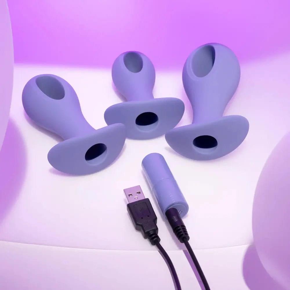 Evolved HOLE PUNCH PLUG SET -  Butt Plugs with Interchangeable Bullet - Set of 3 Sizes Evolved Discreet Intimate Essentials.