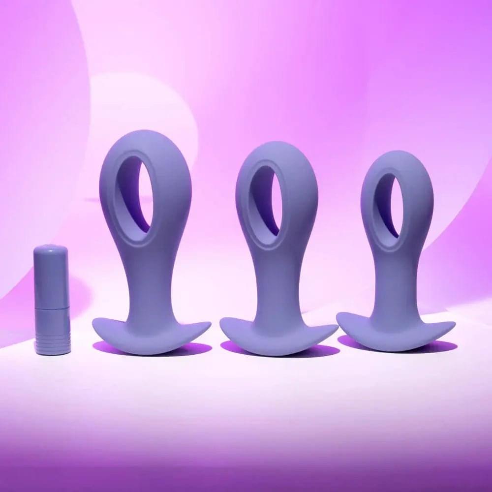 Evolved HOLE PUNCH PLUG SET -  Butt Plugs with Interchangeable Bullet - Set of 3 Sizes Evolved Discreet Intimate Essentials.