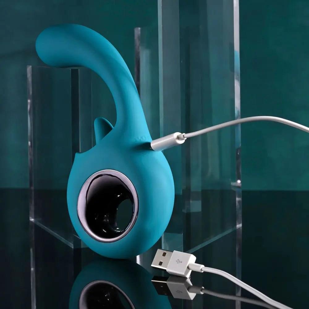 Evolved HOW MANY LICKS -  17.8 cm USB Rechargeable Vibrator with Flicking Stimulator Evolved Discreet Intimate Essentials.