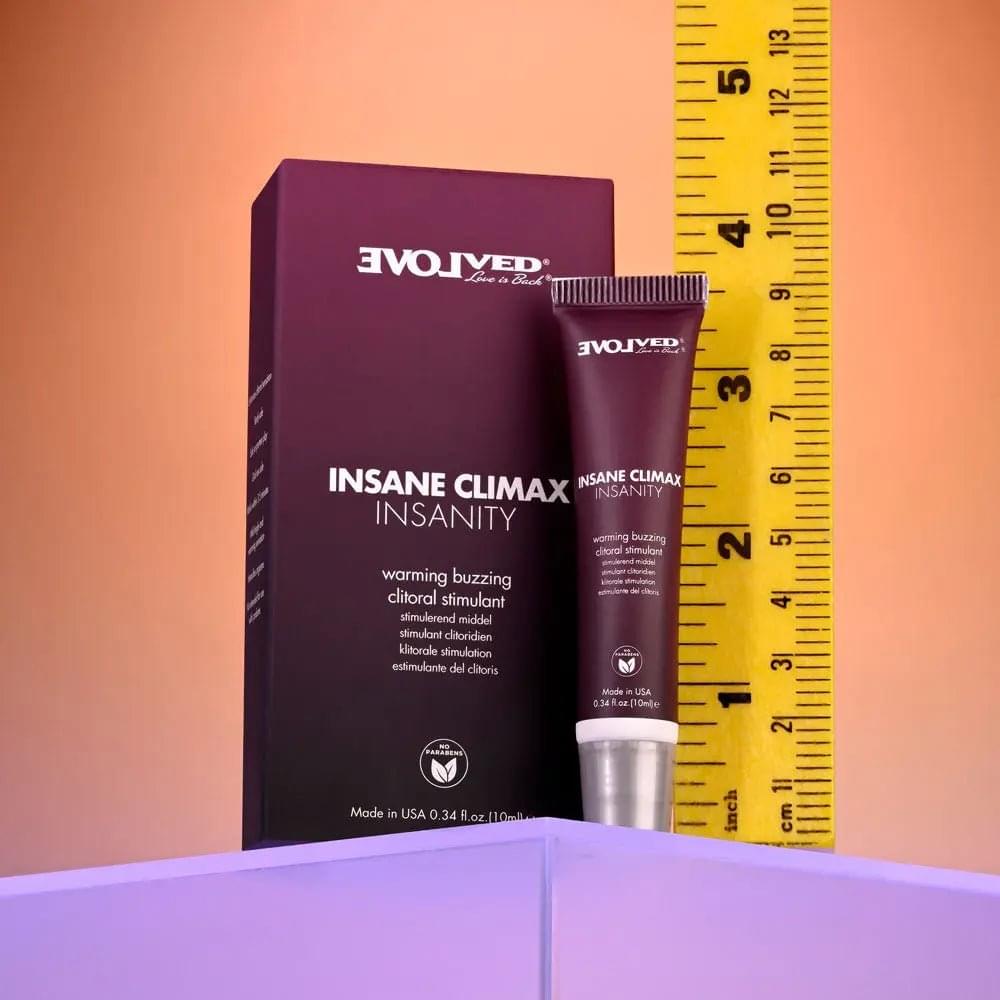 Evolved INSANE CLIMAX - INSANITY - Warming Buzzing Clitoral Stimulation Gel - 10 ml Evolved Discreet Intimate Essentials.