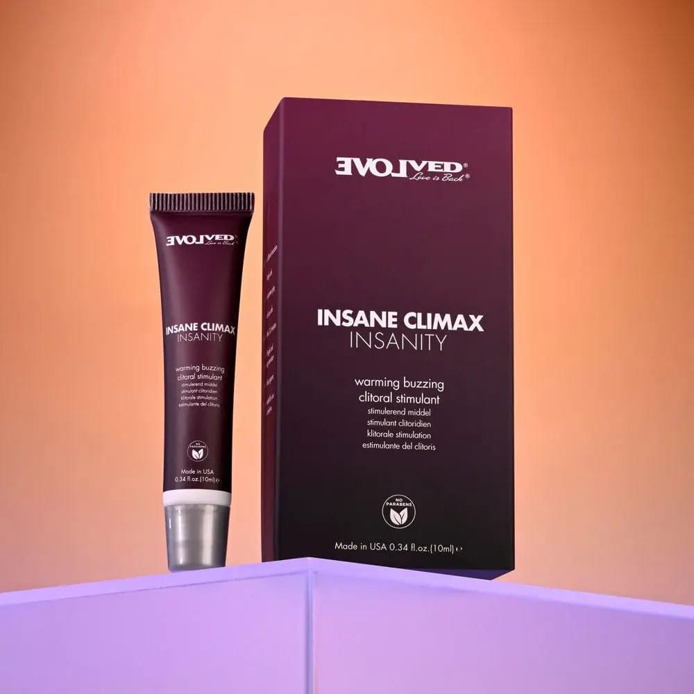 Evolved INSANE CLIMAX - INSANITY - Warming Buzzing Clitoral Stimulation Gel - 10 ml Evolved Discreet Intimate Essentials.