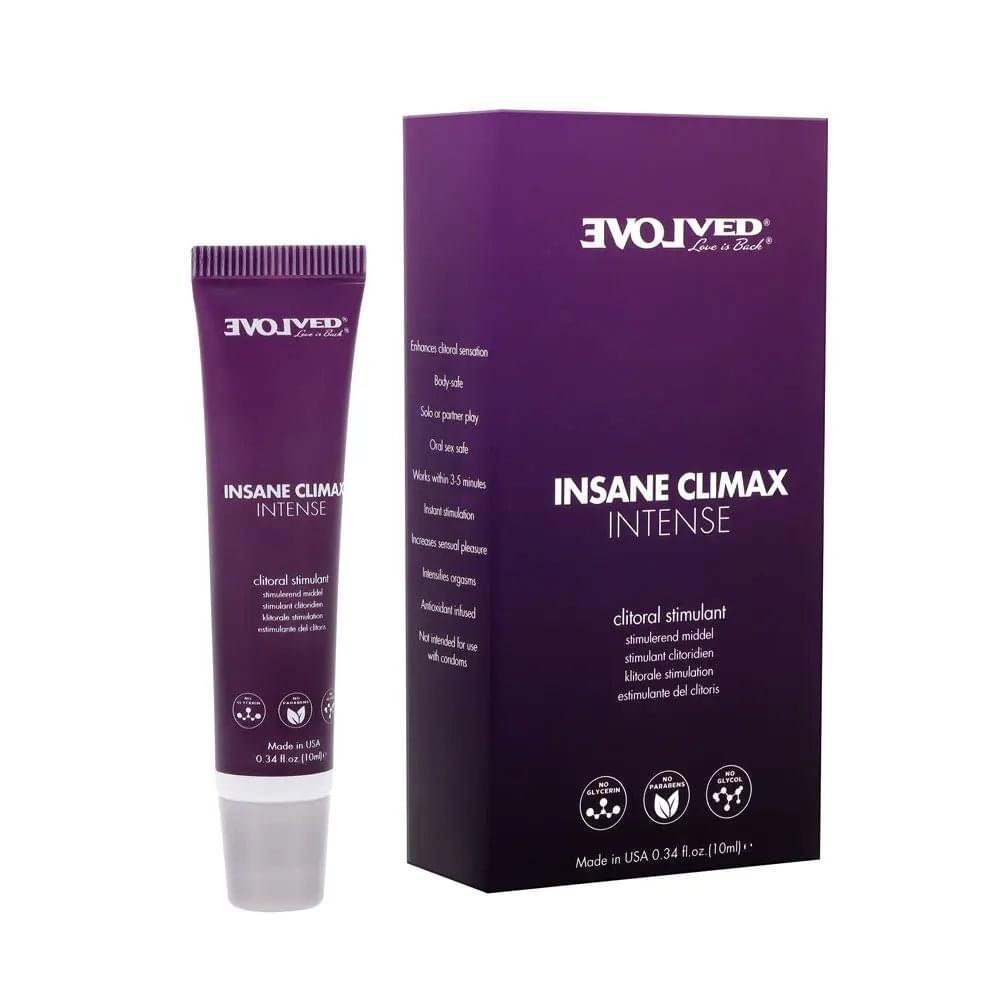 Evolved INSANE CLIMAX - INTENSE - Clitoral Stimulation Gel - 10 ml Tube Evolved Discreet Intimate Essentials.