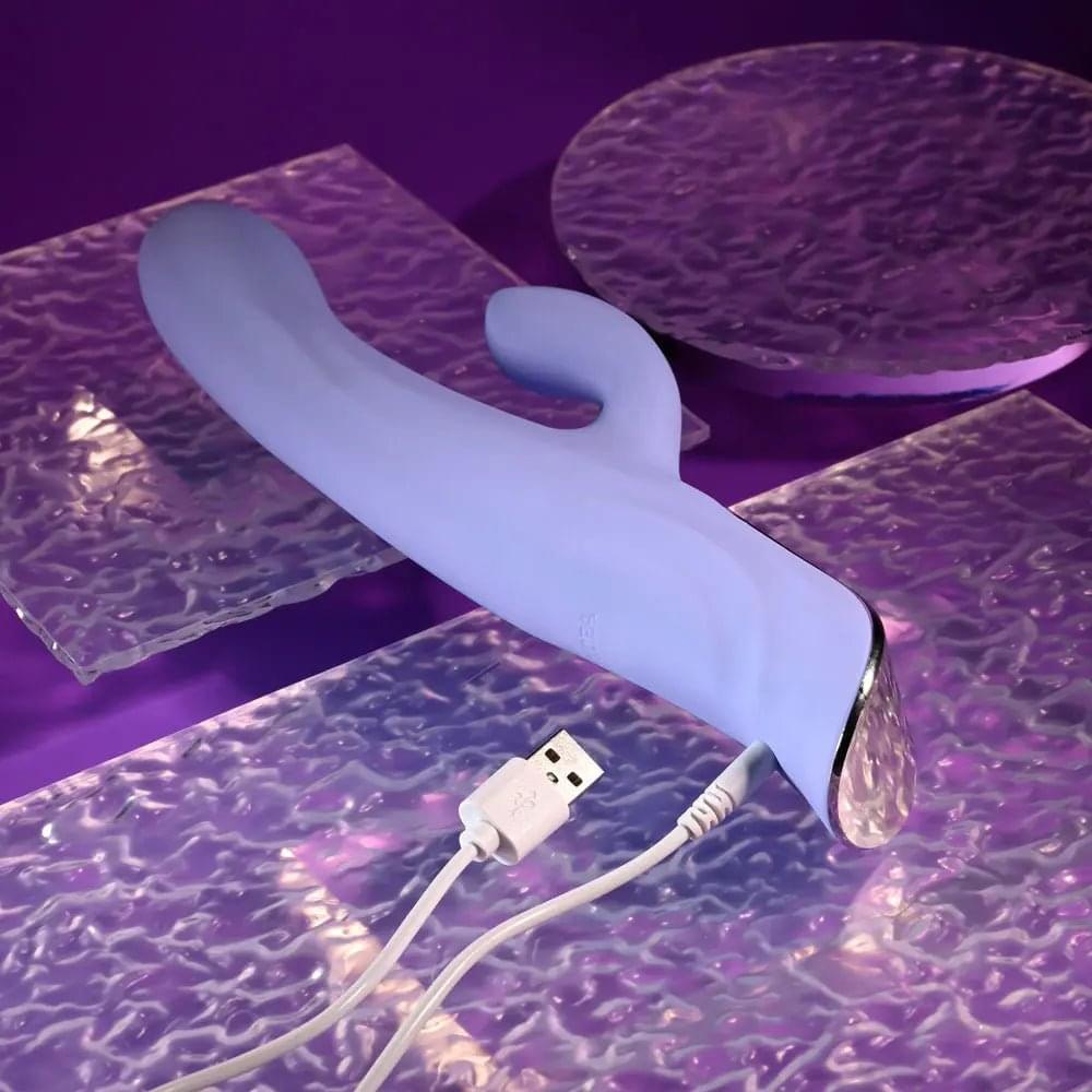 Evolved LAVENDER LOVE -  23.3 cm USB Rechargeable Rabbit Vibrator Selopa Discreet Intimate Essentials.