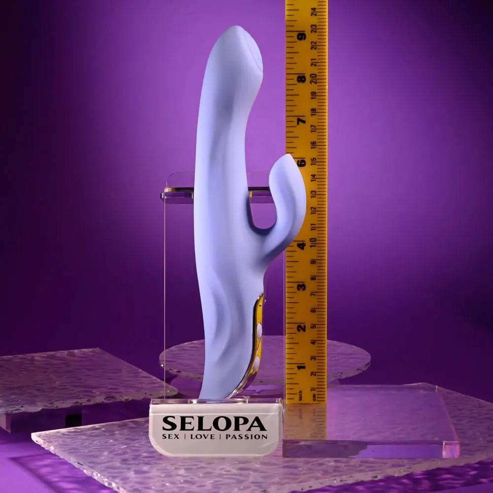 Evolved LAVENDER LOVE -  23.3 cm USB Rechargeable Rabbit Vibrator Selopa Discreet Intimate Essentials.