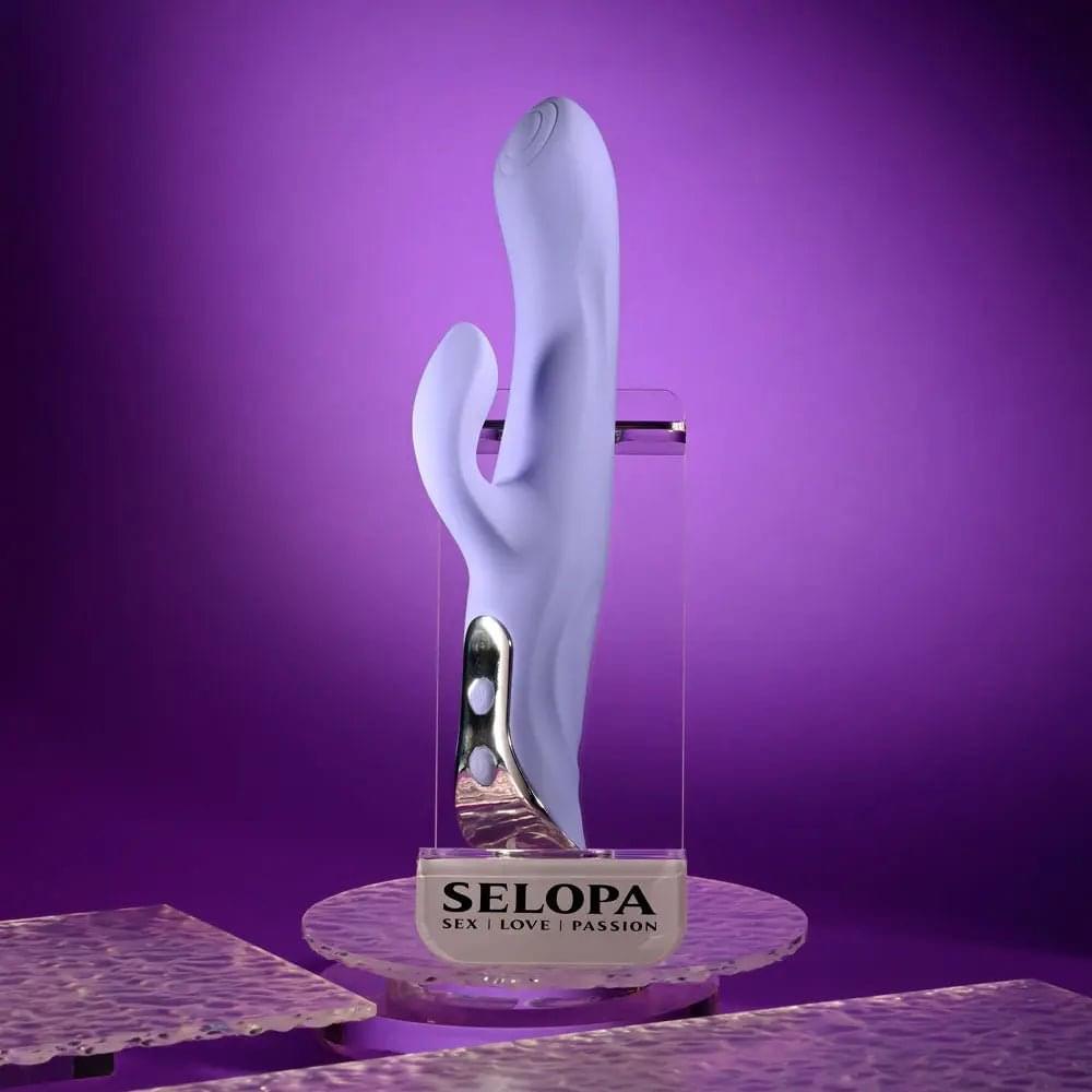 Evolved LAVENDER LOVE -  23.3 cm USB Rechargeable Rabbit Vibrator Selopa Discreet Intimate Essentials.