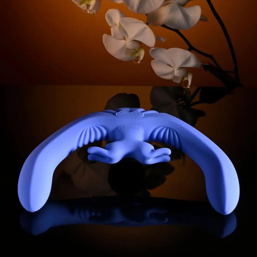 Evolved LOVEBIRDS -  20.8 cm USB Rechargeable Double-Ended Rabbit Vibrator with Remote Evolved Discreet Intimate Essentials.