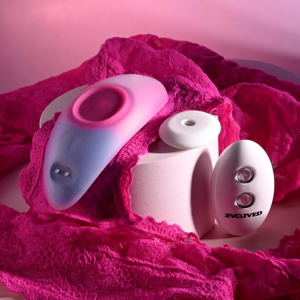 Shop affordable quality Evolved PARADISE PANTY - Pink/Purple USB Rechargeable Panty Vibrator with Remote Control - Discreet Intimate Essentials - STIMULATORS - Evolved