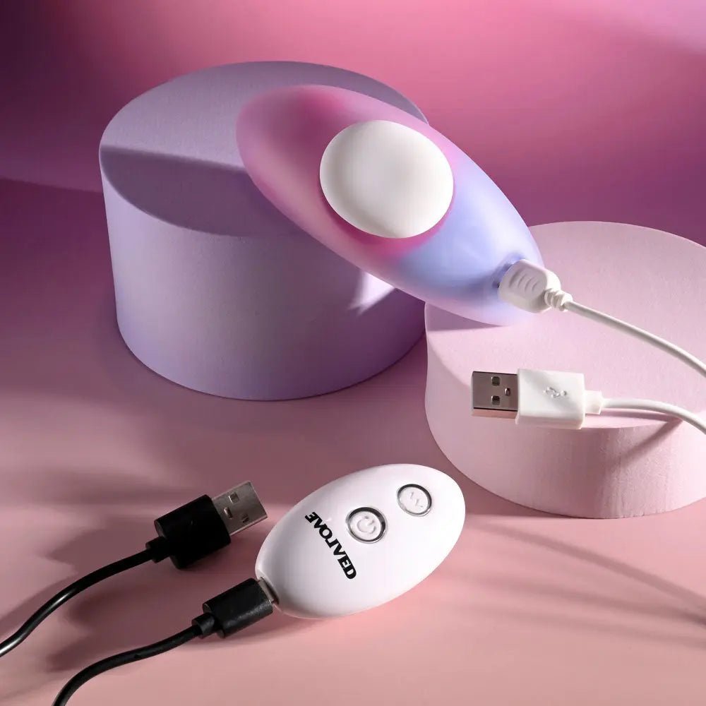Shop affordable quality Evolved PARADISE PANTY - Pink/Purple USB Rechargeable Panty Vibrator with Remote Control - Discreet Intimate Essentials - STIMULATORS - Evolved
