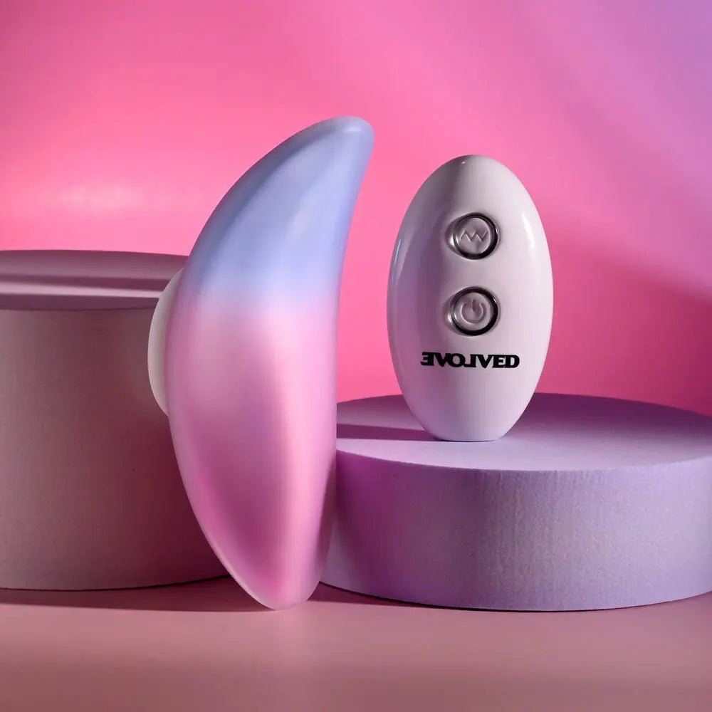 Shop affordable quality Evolved PARADISE PANTY - Pink/Purple USB Rechargeable Panty Vibrator with Remote Control - Discreet Intimate Essentials - STIMULATORS - Evolved
