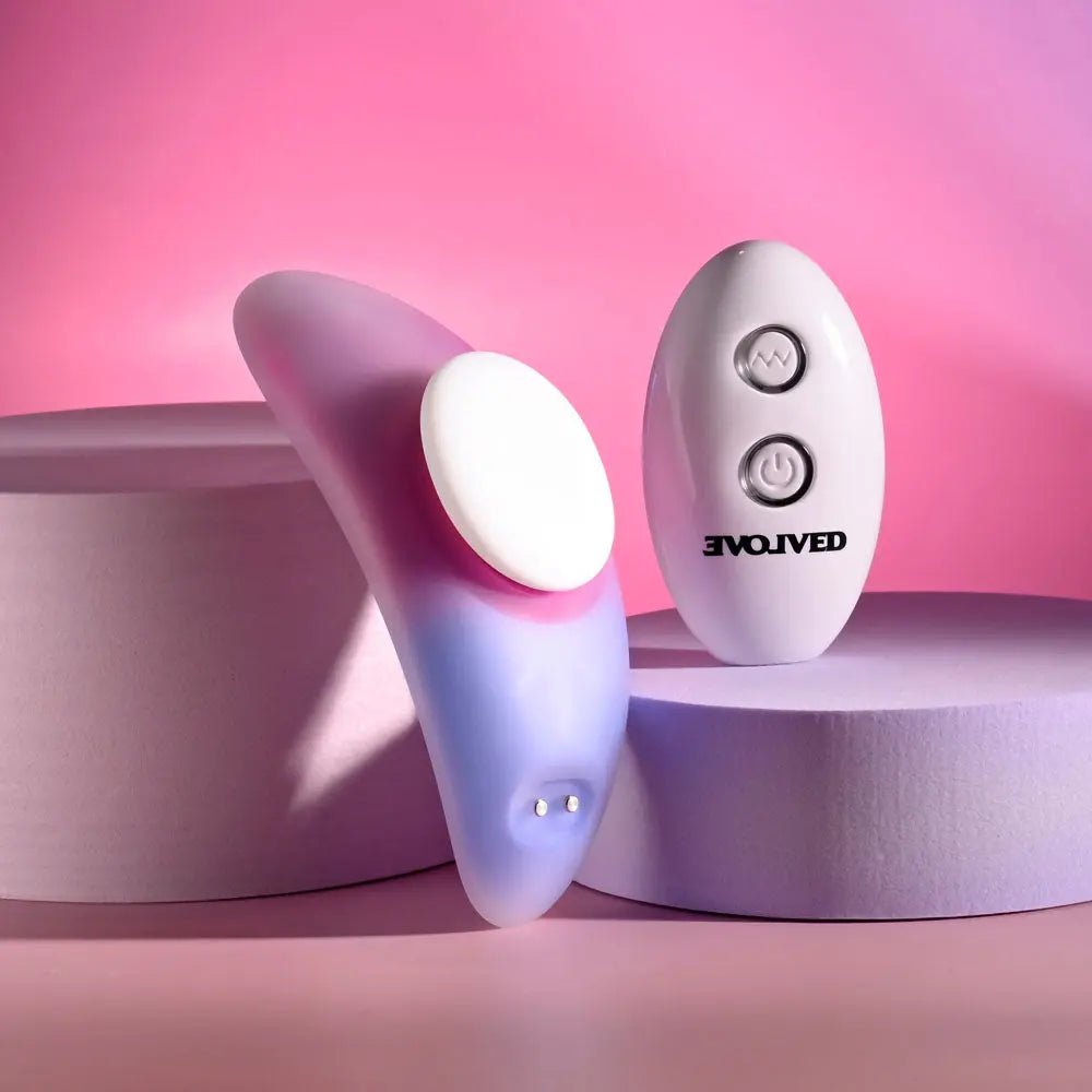 Shop affordable quality Evolved PARADISE PANTY - Pink/Purple USB Rechargeable Panty Vibrator with Remote Control - Discreet Intimate Essentials - STIMULATORS - Evolved