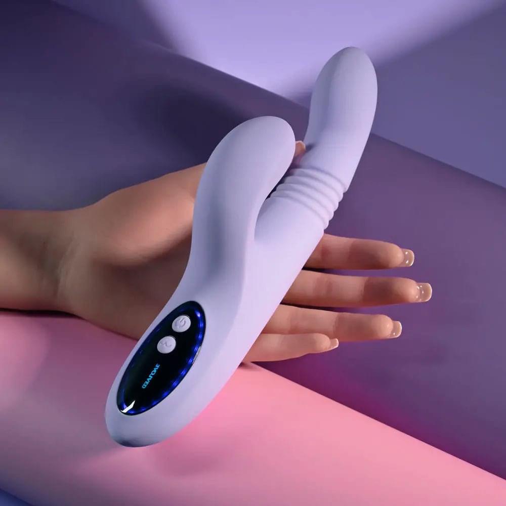 Evolved PEP TALK -  23.3 cm USB Rechargeable Thrusting Vibrator with Tapping Clitoral Stimulator Evolved Discreet Intimate Essentials.