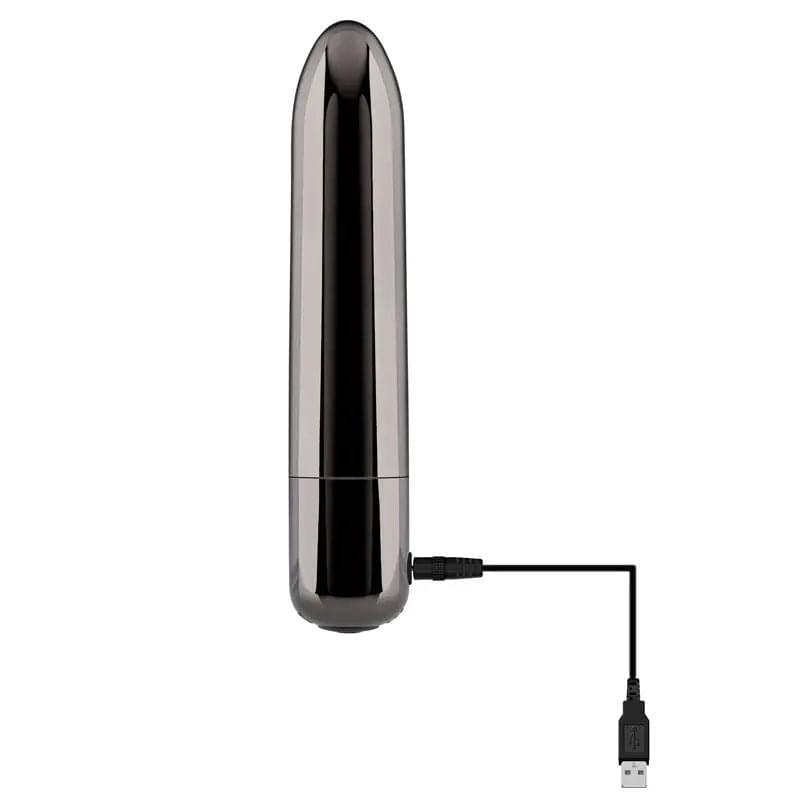 Evolved REAL SIMPLE - Black  10 cm USB Rechargeable Bullet Evolved Discreet Intimate Essentials.