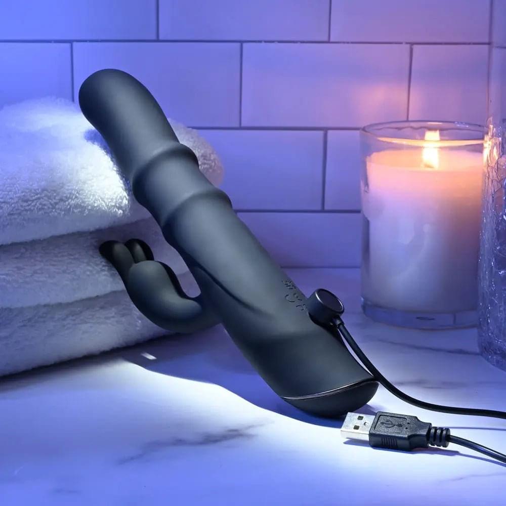 Evolved RINGMASTER -  23.1 cm USB Rechargeable Rabbit Vibrator Evolved Discreet Intimate Essentials.