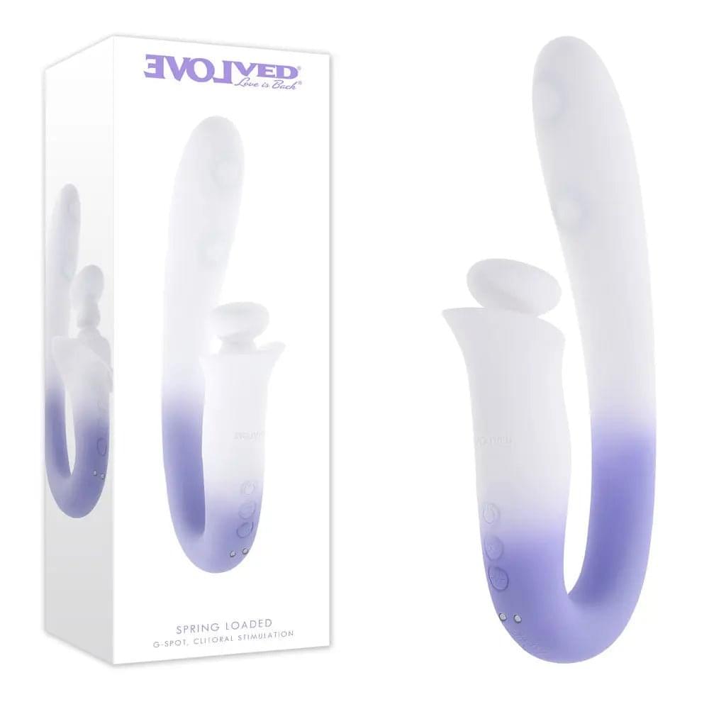 Evolved SPRING LOADED - /Purple 23 cm USB Rechargeable Multi-Tapping Vibrator Evolved Discreet Intimate Essentials.