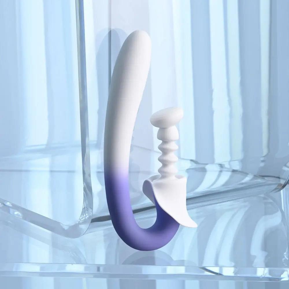 Evolved SPRING LOADED - /Purple 23 cm USB Rechargeable Multi-Tapping Vibrator Evolved Discreet Intimate Essentials.