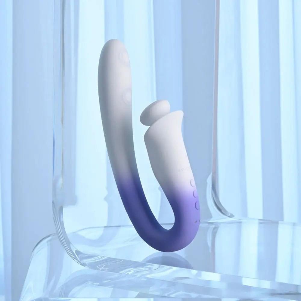 Evolved SPRING LOADED - /Purple 23 cm USB Rechargeable Multi-Tapping Vibrator Evolved Discreet Intimate Essentials.
