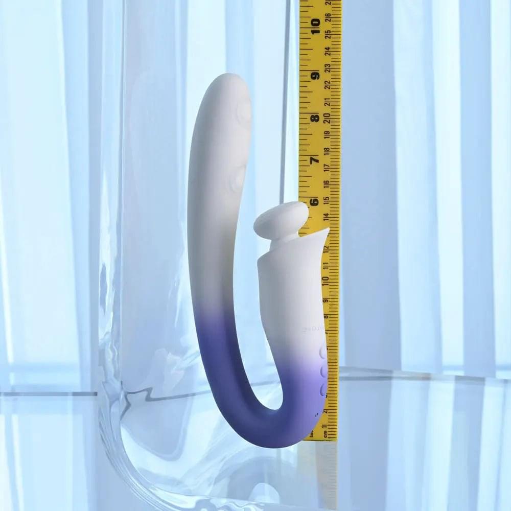 Evolved SPRING LOADED - /Purple 23 cm USB Rechargeable Multi-Tapping Vibrator Evolved Discreet Intimate Essentials.