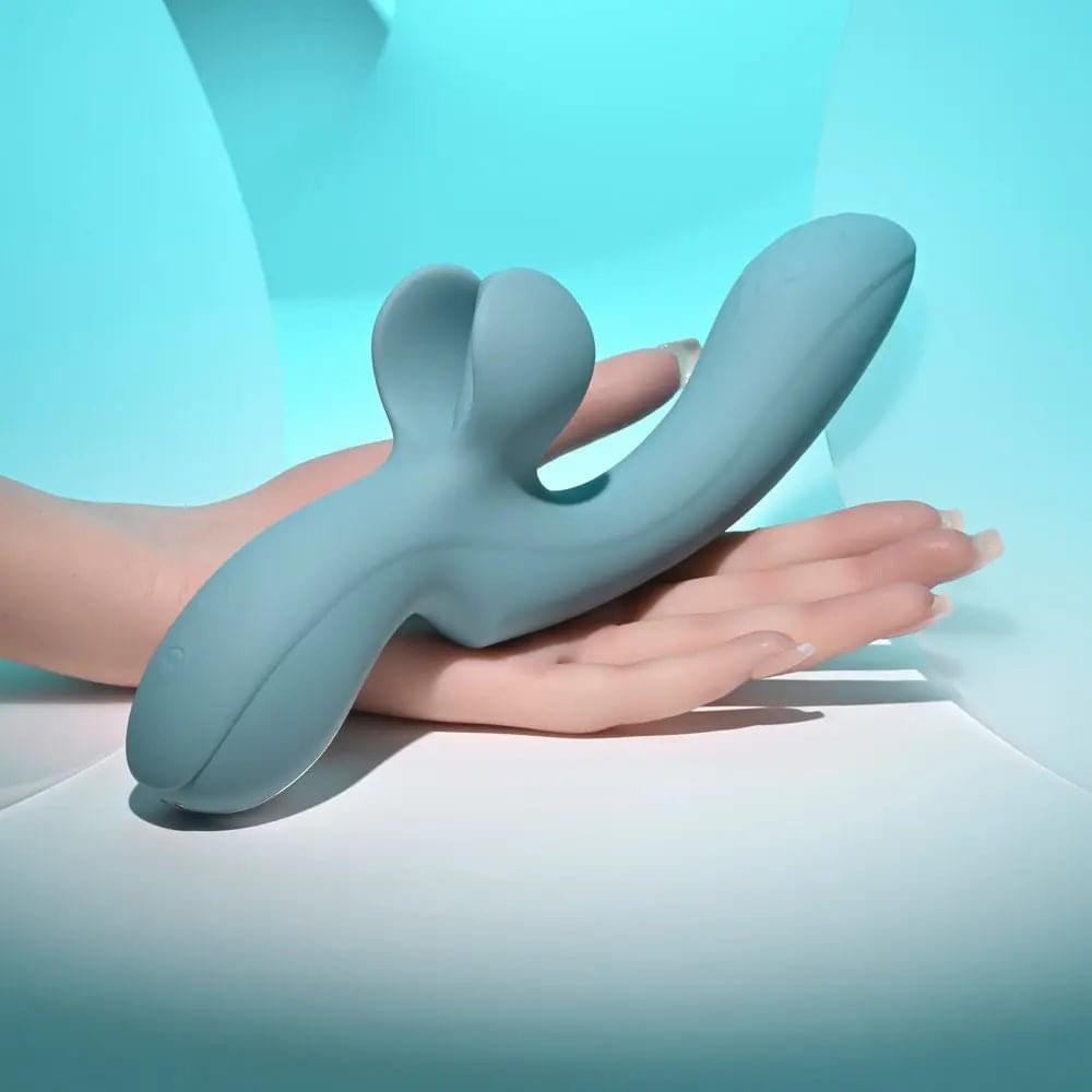 Evolved TAKE YOUR FLICK - Grey 24.1 cm USB Rechargeable Vibrator with Flicking Clitoral Stimulator Evolved Discreet Intimate Essentials.