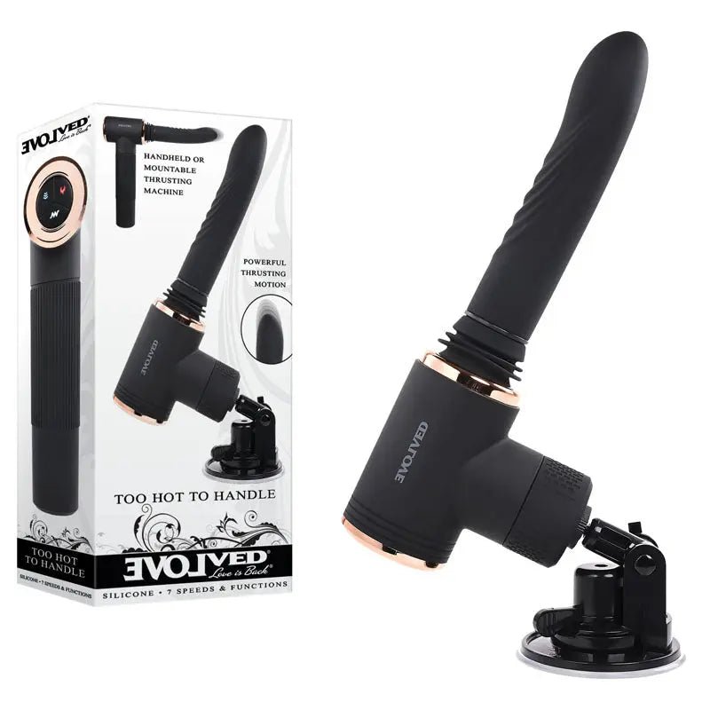 Shop affordable quality Evolved TOO HOT TO HANDLE - USB Rechargeable Thrusting Vibe with Stand - Discreet Intimate Essentials - VIBRATORS - Evolved
