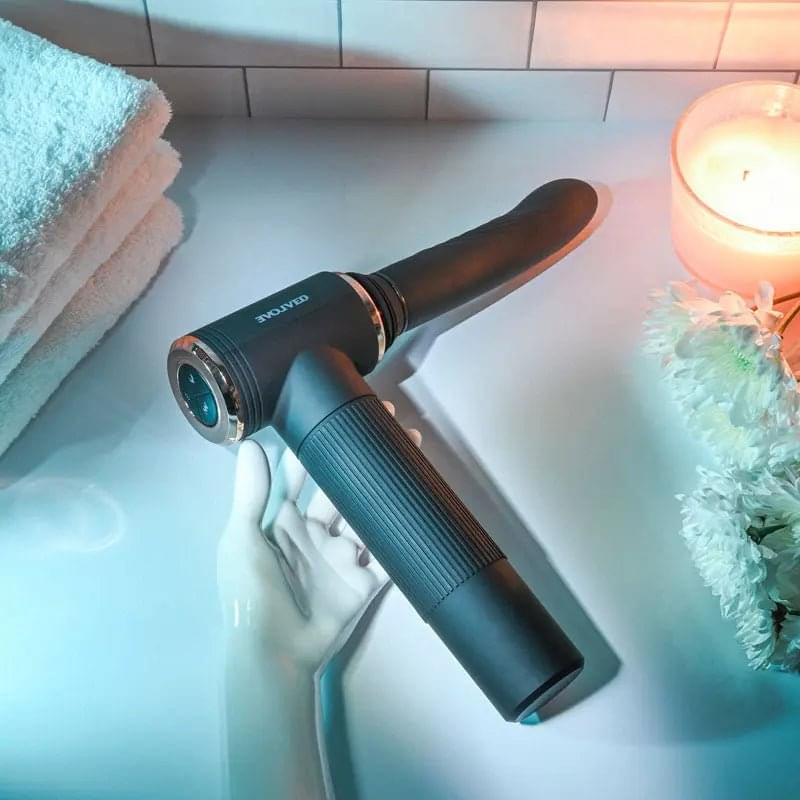 Evolved TOO HOT TO HANDLE -  USB Rechargeable Thrusting Vibe with Stand Evolved Discreet Intimate Essentials.