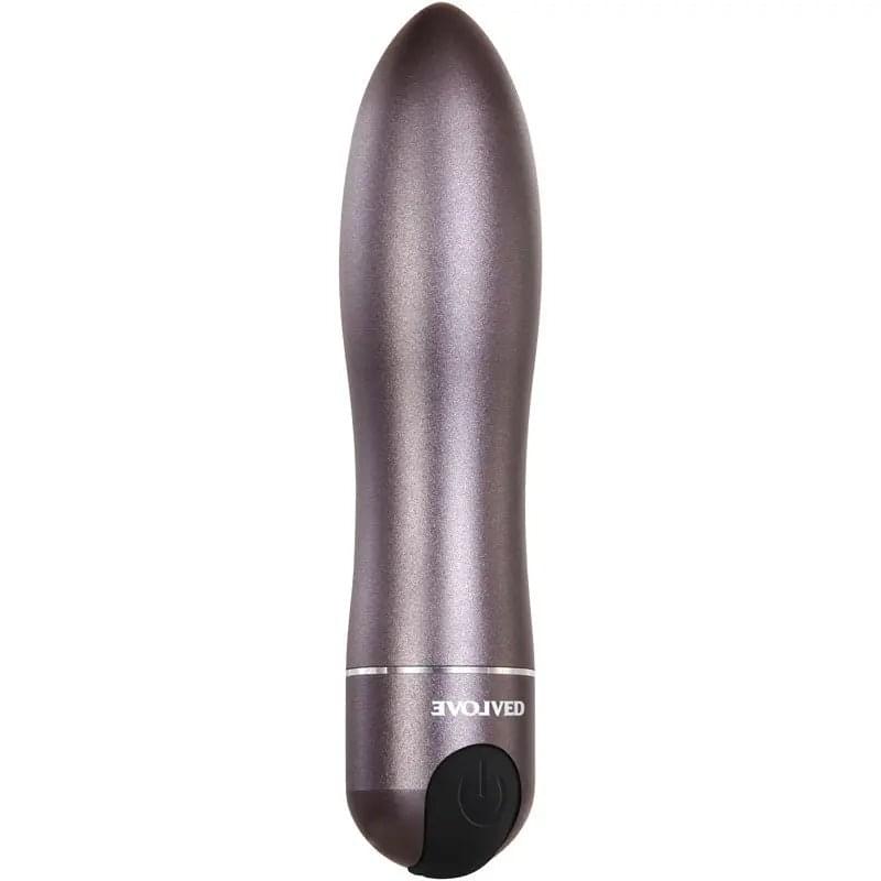 Evolved Travel-Gasm - Gray 9 cm USB Rechargeable Bullet with Travel Case Evolved Discreet Intimate Essentials.