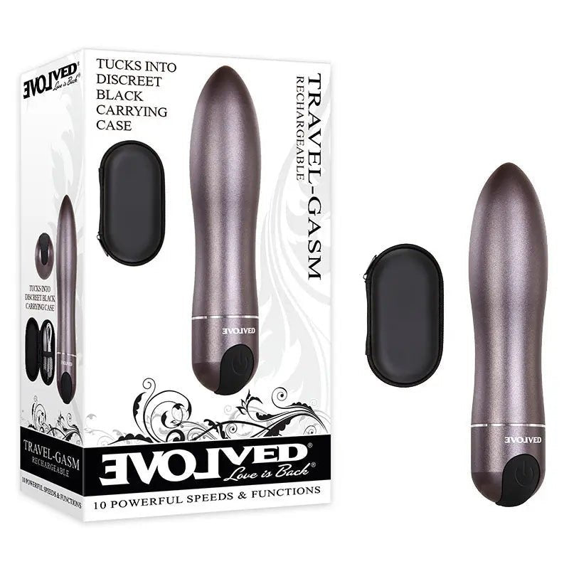Shop affordable quality Evolved Travel-Gasm - Gray 9 cm USB Rechargeable Bullet with Travel Case - Discreet Intimate Essentials - BULLETS & EGGS - Evolved