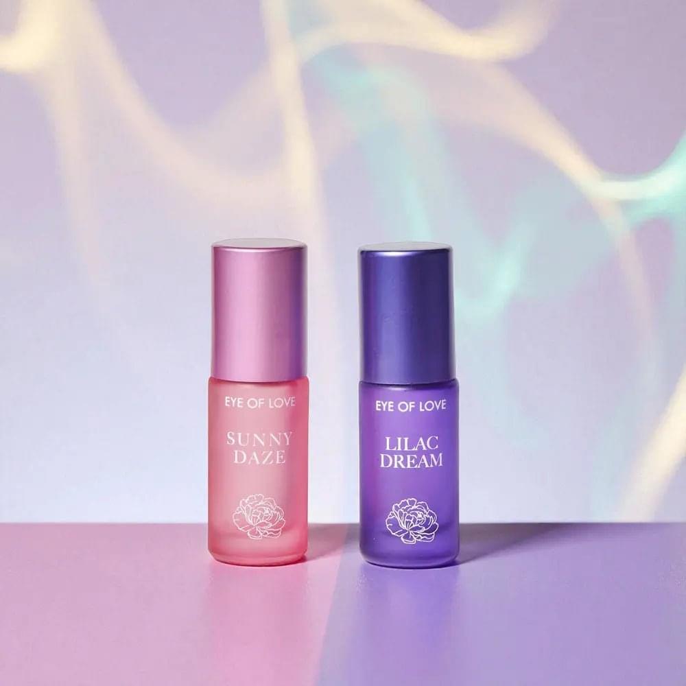 Eye Of Love Love In Bloom Pheromone Perfume Roll-On Set - Day to Night (Sunny Daze & Lilac Dream) Pheromone Perfume Oils for Women to attract Men - 10 ml Roll On Bottles Eye Of Love Discreet Intimate Essentials.
