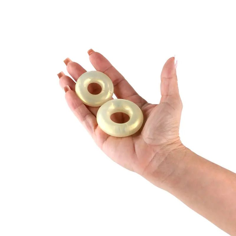Shop affordable quality Fantasia - Double Stack - Amber - Amber Cock Rings - Set of 2 Sizes - Discreet Intimate Essentials - COCK RINGS - NS Novelties