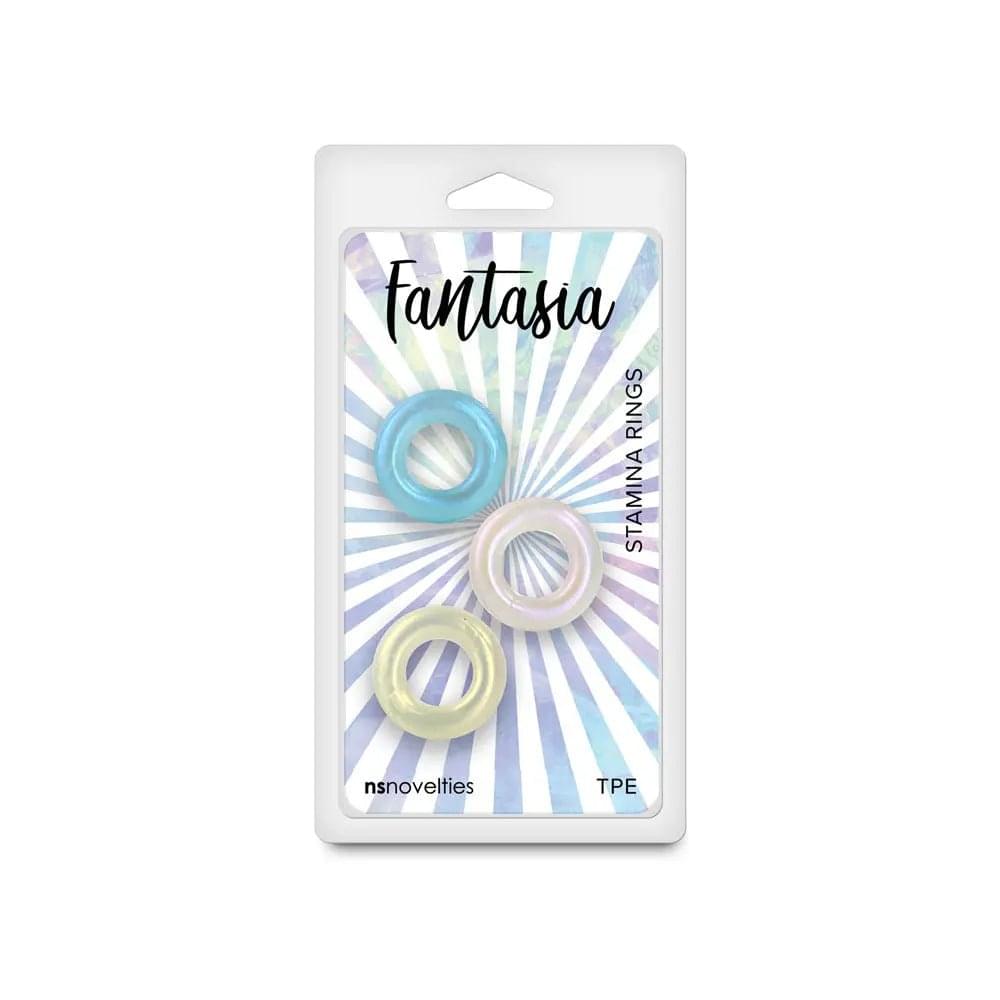 Fantasia - Stamina Rings - Multicolour -  Cock Rings - Set of 3 NS Novelties Discreet Intimate Essentials.