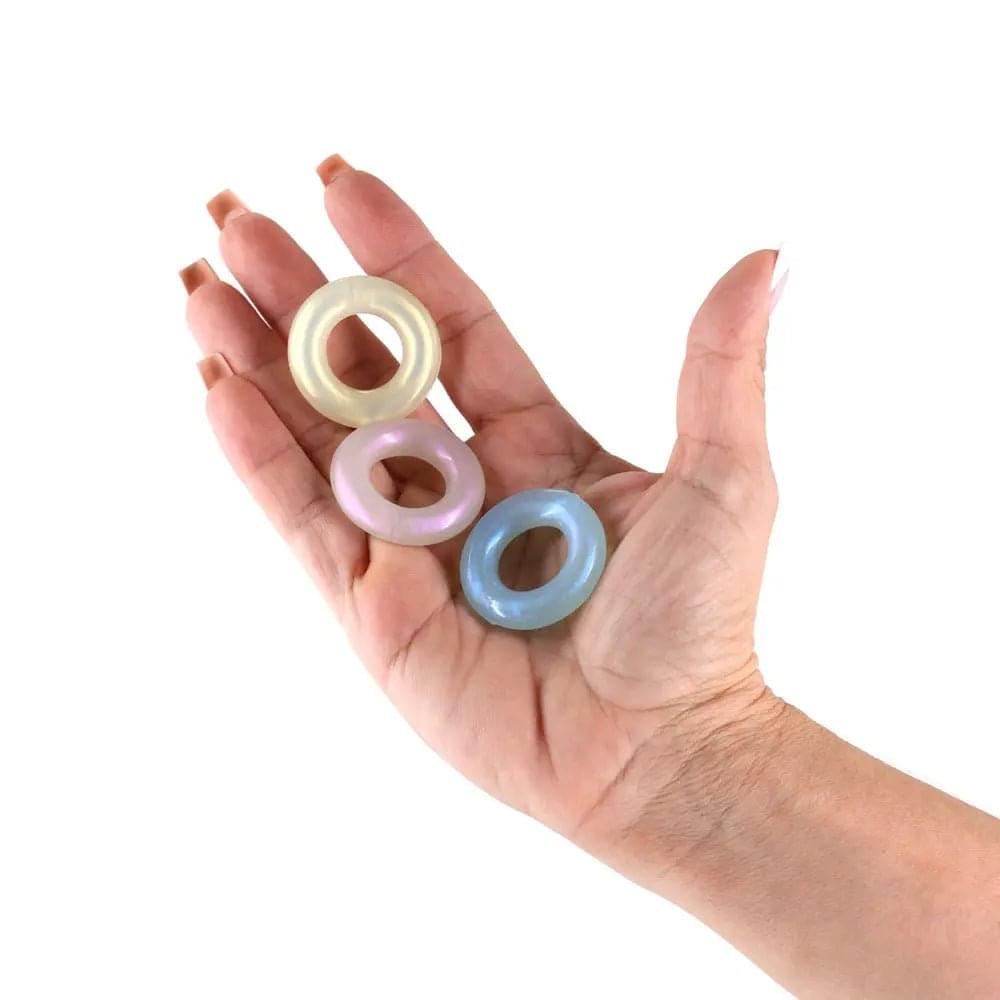 Fantasia - Stamina Rings - Multicolour -  Cock Rings - Set of 3 NS Novelties Discreet Intimate Essentials.