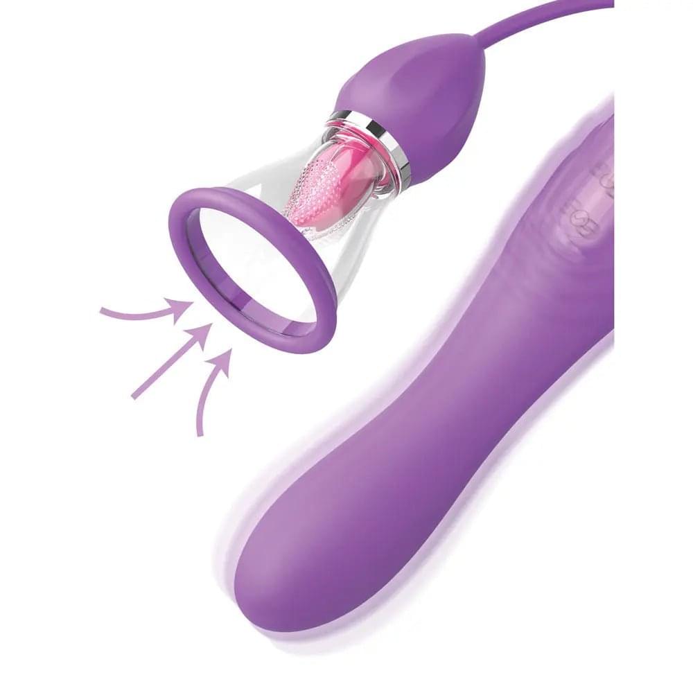 Fantasy For Her Her Ultimate Pleasure Max -  USB Rechargeable Vibrator with Flicking Stimulator Pipedream Discreet Intimate Essentials.