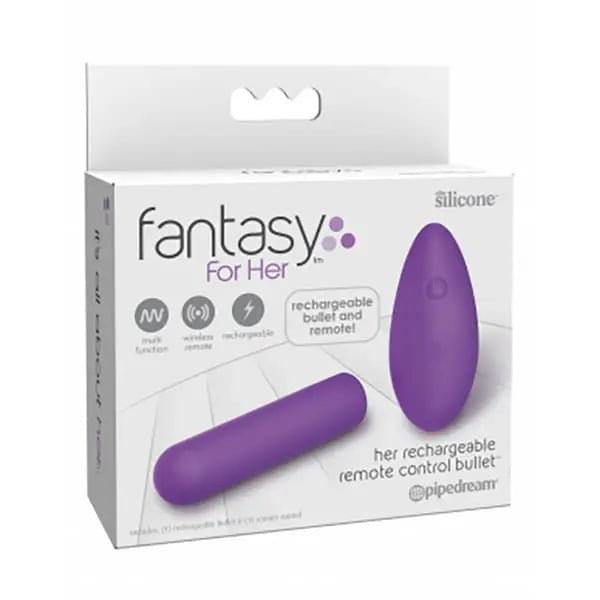 Fantasy For Her Rechargeable Remote Control Bullet -  USB Rechargeable Bullet with Wireless Remote Pipedream Discreet Intimate Essentials.