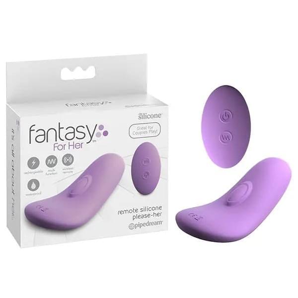 Fantasy For Her Remote Silicone Please-Her -  USB Rechargeable Stimulator with Wireless Remote Pipedream Discreet Intimate Essentials.