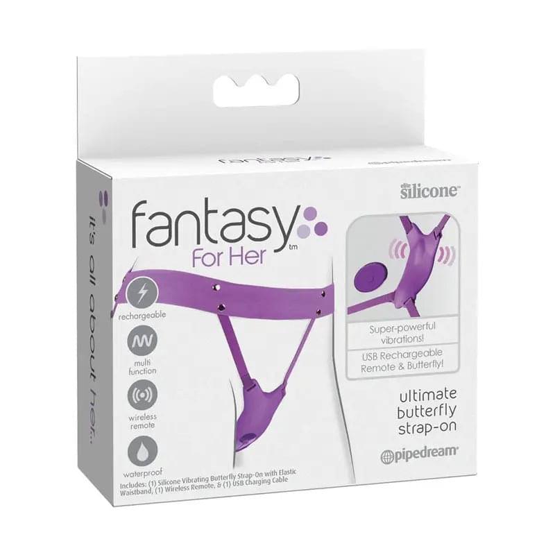 Fantasy For Her Ultimate Butterfly Strap-On -  USB Rechargeable Strap-On Stimulator Pipedream Discreet Intimate Essentials.
