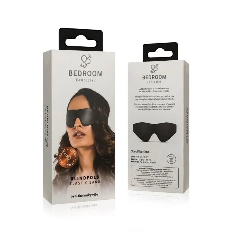 Faux Leather Blindfold Black Bedroom Fantasies Discreet Intimate Essentials.