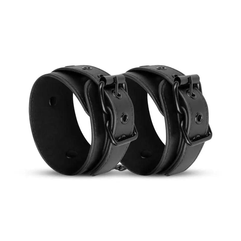 Faux Leather Handcuffs Black Bedroom Fantasies Discreet Intimate Essentials.