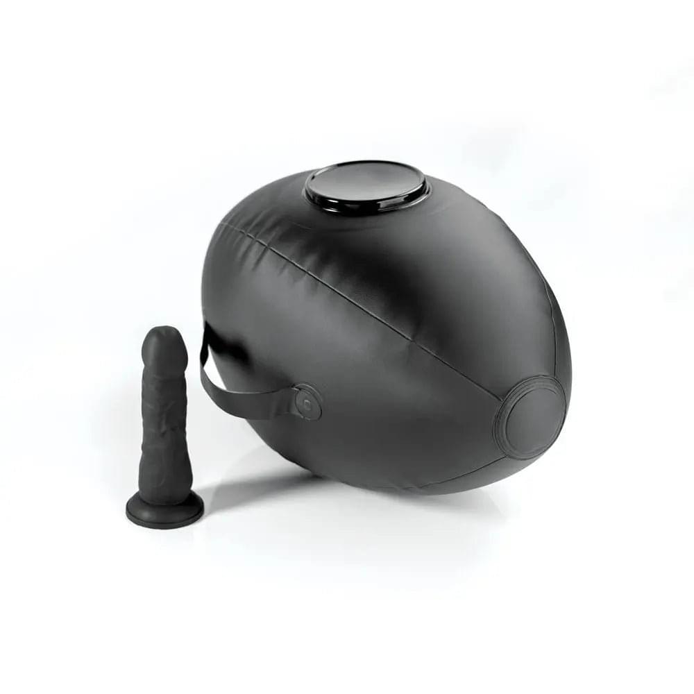 Fetish Fantasy Series Body Dock Inflatable Love Ball - Black Inflatable Cushion with Black 15.2 cm Dildo Pipedream Discreet Intimate Essentials.
