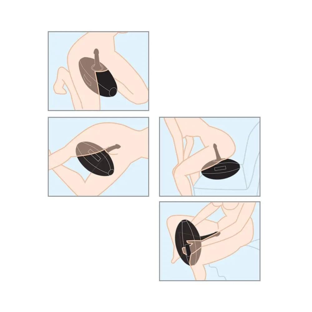 Fetish Fantasy Series Body Dock Inflatable Love Ball - Black Inflatable Cushion with Black 15.2 cm Dildo Pipedream Discreet Intimate Essentials.