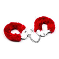 Fetish Pleasure Fluffy Hand Cuffs Red Lovetoy Discreet Intimate Essentials.