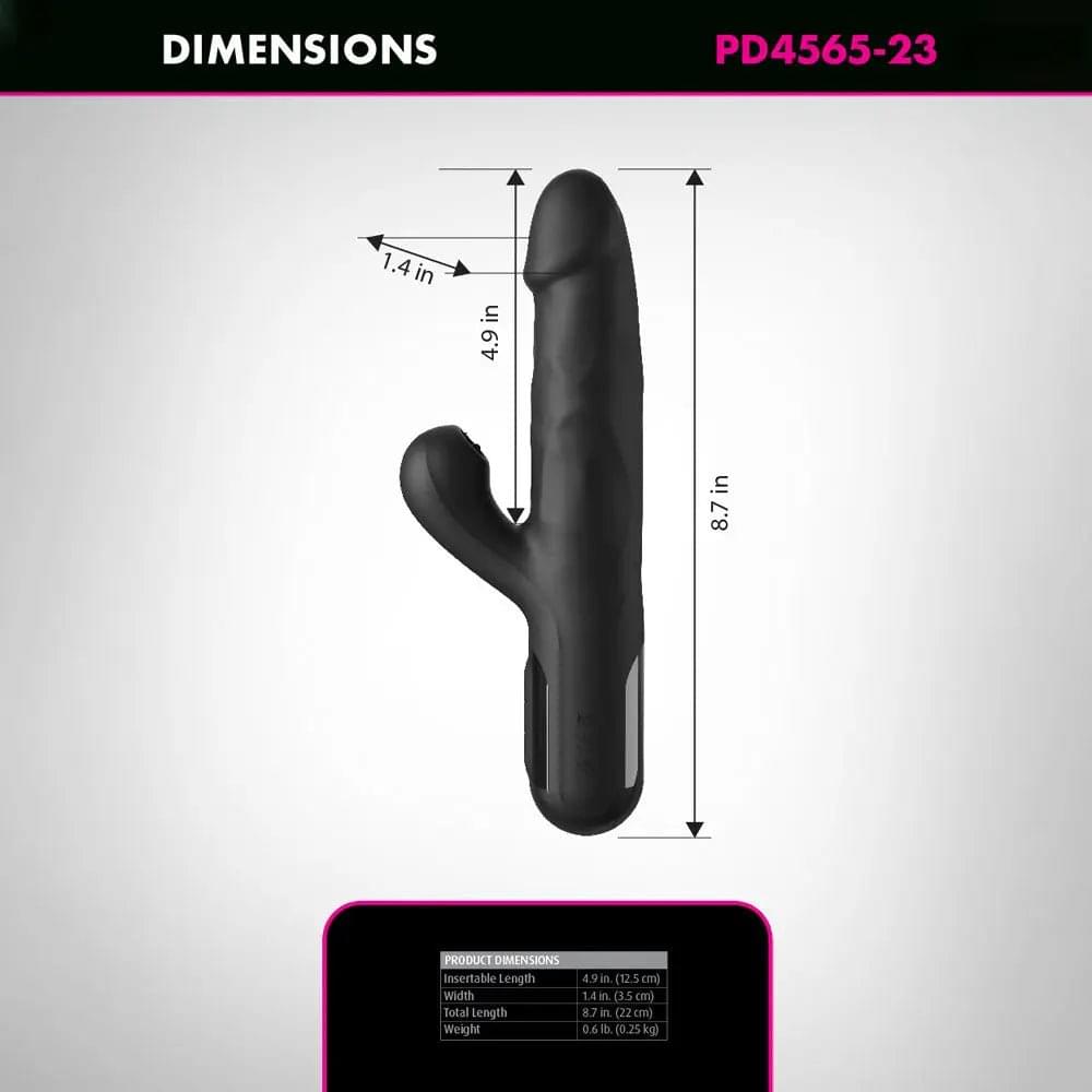 FFS Sonix Silicone Thruster -  22 cm USB Rechargeable Thrusting Vibrator with Flicking Clit Stim Pipedream Discreet Intimate Essentials.