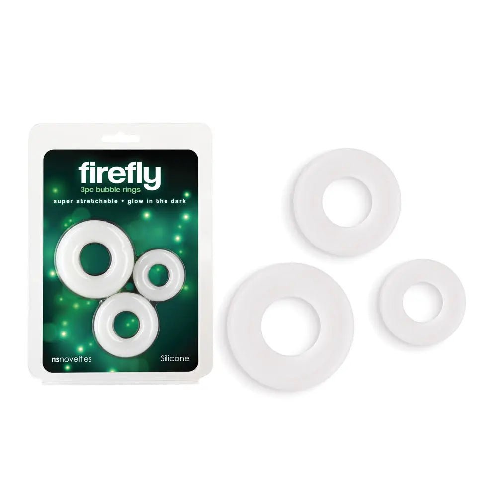 Shop affordable quality Firefly - 3pc Bubble Rings - Glow in Dark Cock Rings - Set of 3 Sizes - Discreet Intimate Essentials - COCK RINGS - NS Novelties