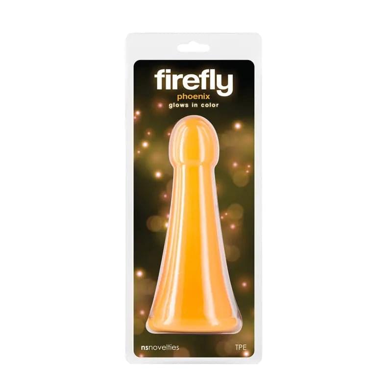 Firefly - Phoenix - Orange - Glow in Dark Orange 19.2 cm Dildo NS Novelties Discreet Intimate Essentials.