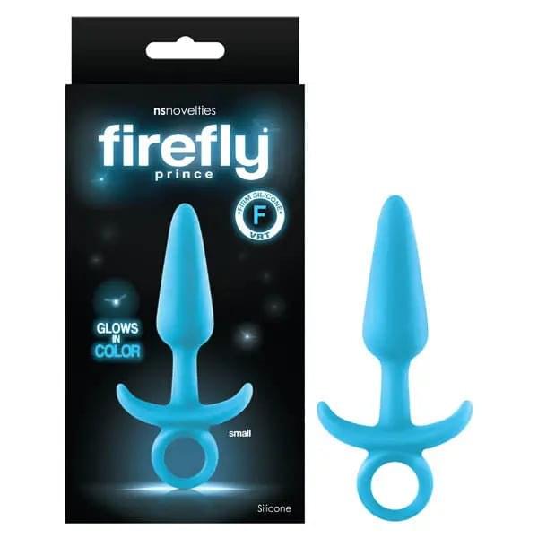 Firefly Prince - Glow-in-Dark  10.9 cm Small Butt Plug with Ring Bull NS Novelties Discreet Intimate Essentials.